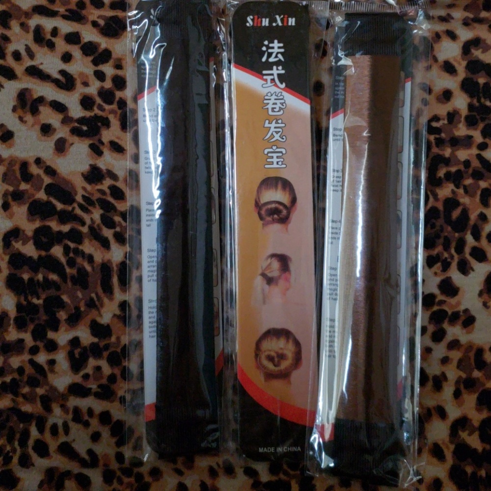 Easy Bun/Pony Up 2 brunette & 1 black